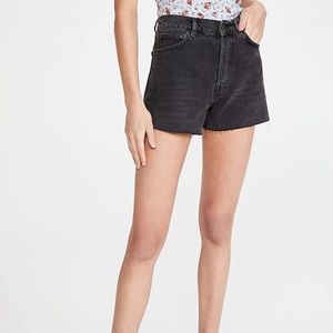 Reformation dark grey jean shorts